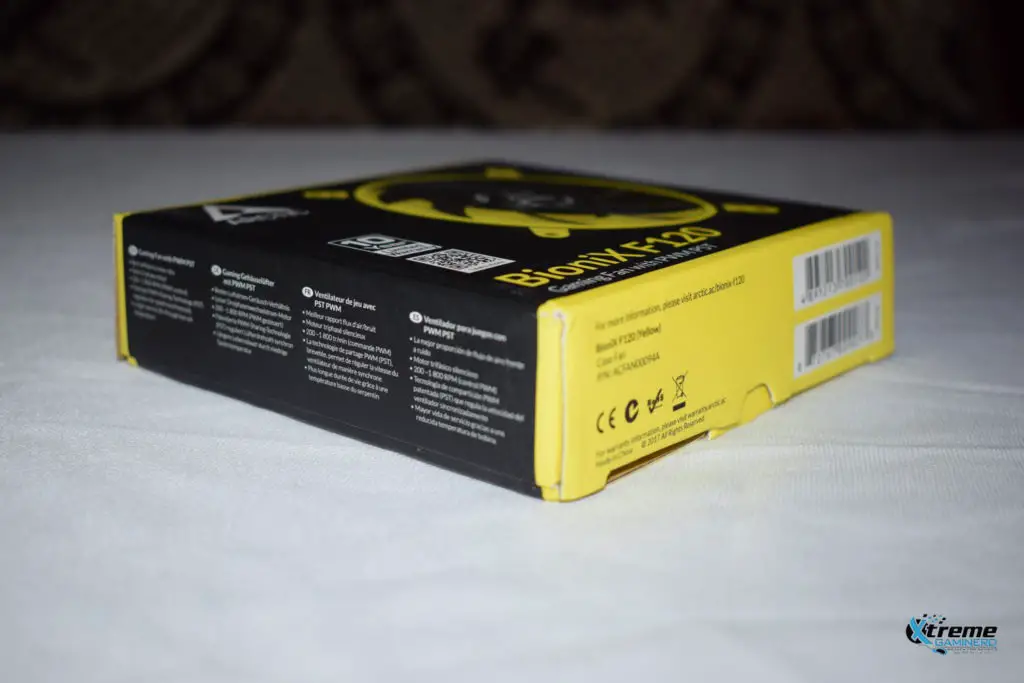 Arctic BioniX F120 gaming fan package side