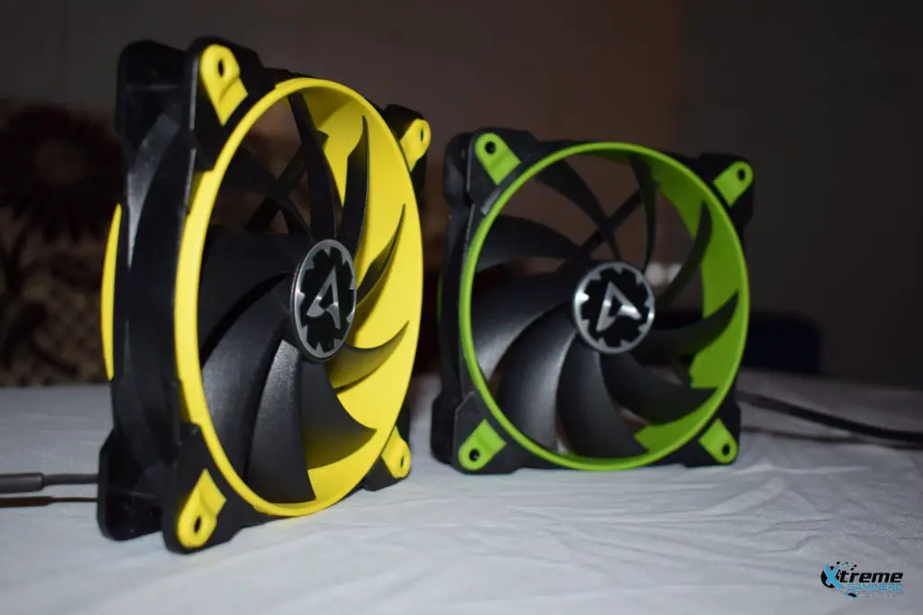 Arctic BioniX F120 gaming fan yellow and green