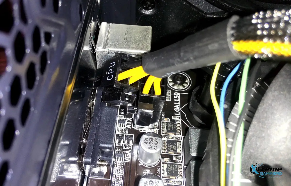Connect the CPU power connector