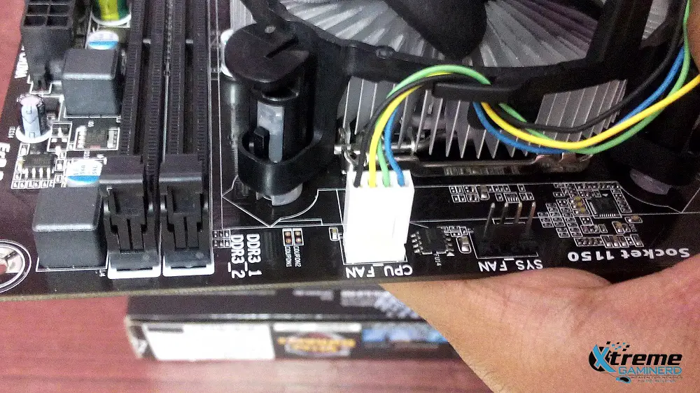 Connect the Cooler power cable