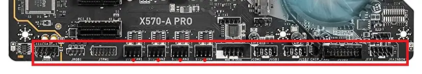 MSI X570-A PRO Headers