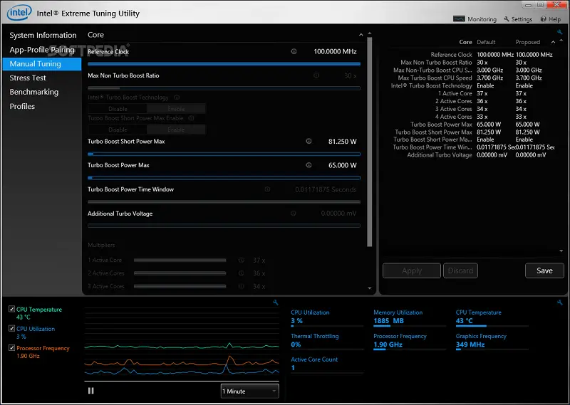 intel extreme tuning utility