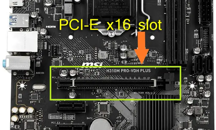 Motherboard PCI-E x16 slot