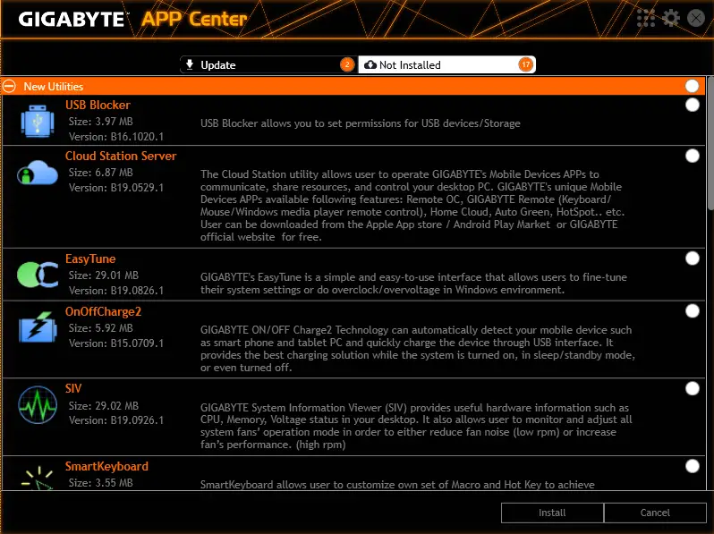 Motherboard drivers and utilities