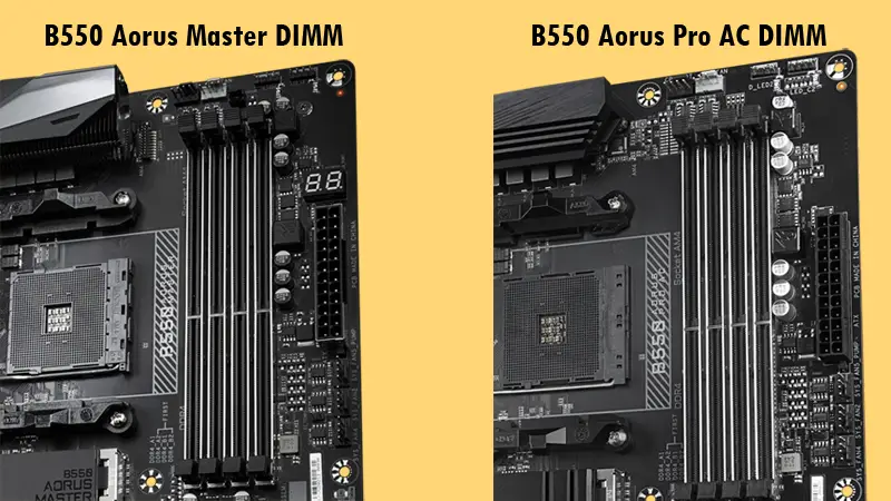 B550 Aorus Master RAM vs B550 Aorus Pro AC RAm