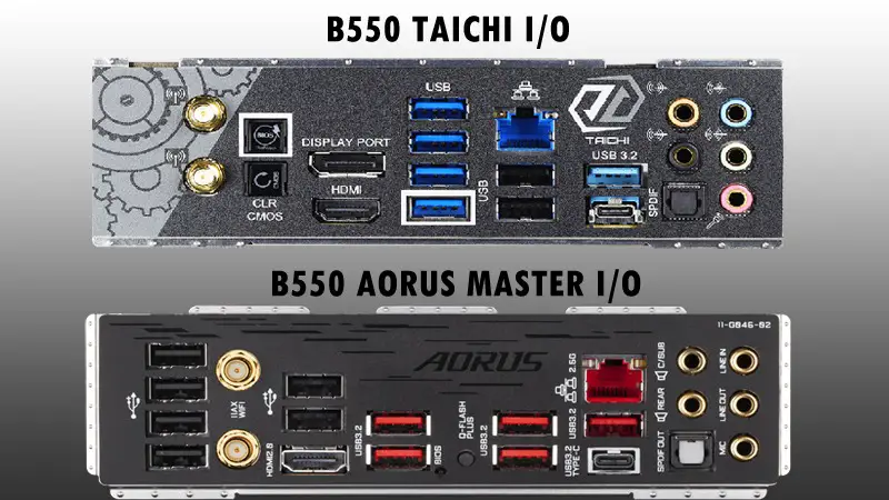 B550 Taichi vs B550 Aorus Master IO