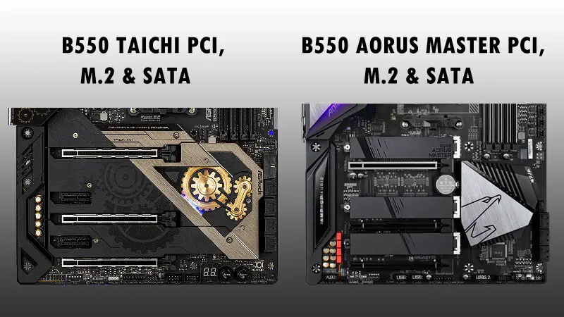 B550 Taichi vs B550 Aorus Master PCI