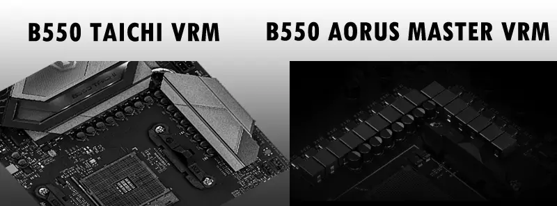 B550 Taichi vs B550 Aorus Master VRM