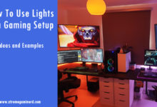 Gaming Setup with LED Lights