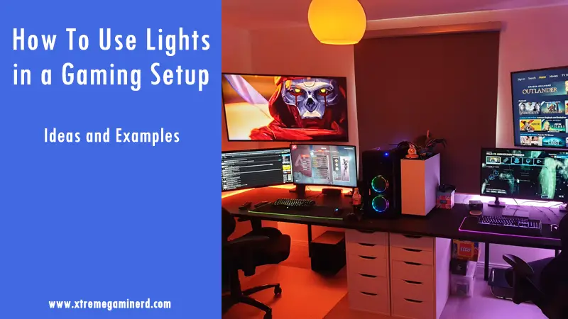 gaming room with led lights