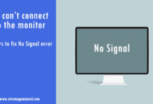 PC can't connect to the monitor