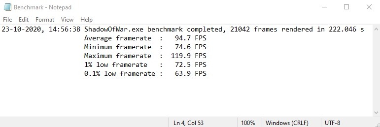 Benchmark details