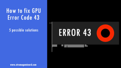 GPU Error Code 43