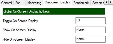 Toggle on-screen display