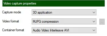 Video capture properties 1