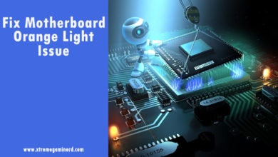 Motherboard orange light
