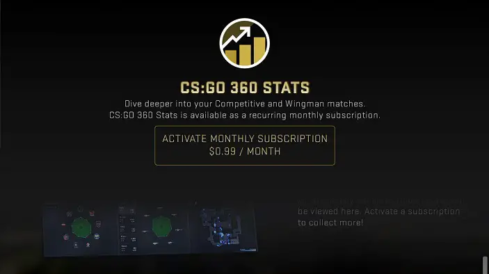 CSGO 360 Stats subscription