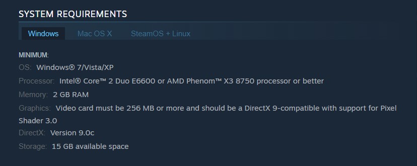 CSGO System requirements