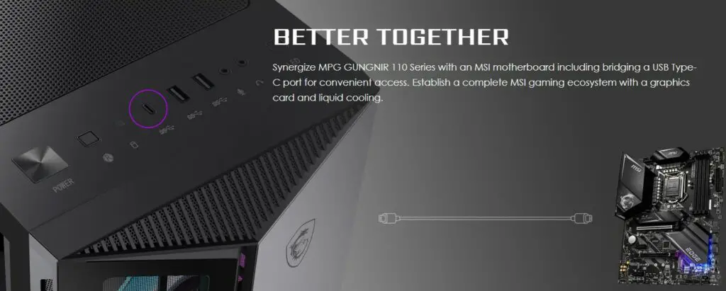 MSI PC Case Type C port 1