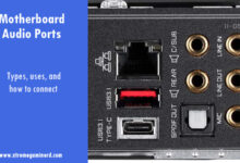 Motherboard audio ports