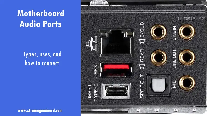 Motherboard audio ports
