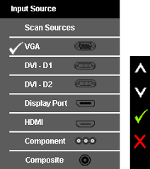 Monitor input menu