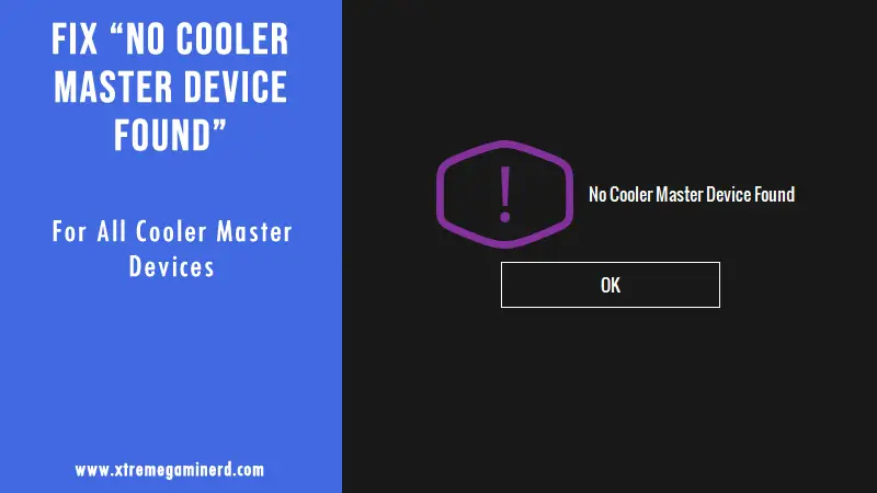 Fix no cooler master device found