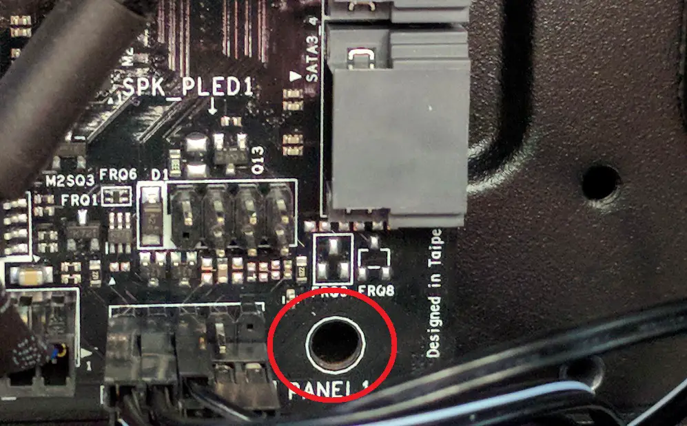 Motherboard hole