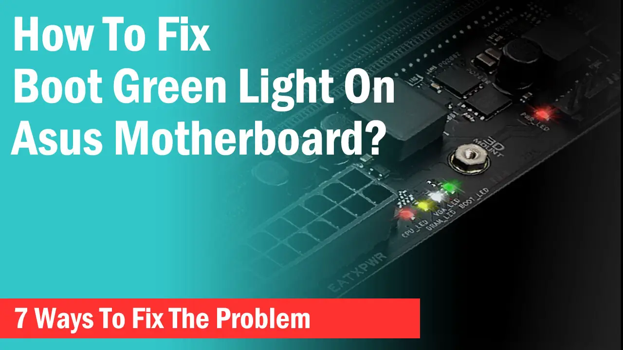 asus motherboard green light
