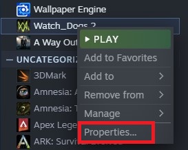 Game Steam Overlay Settings