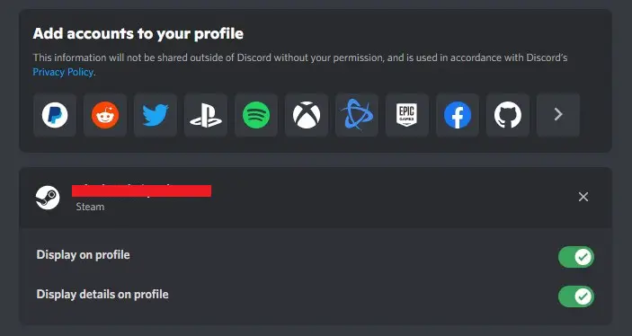 steam discord connected