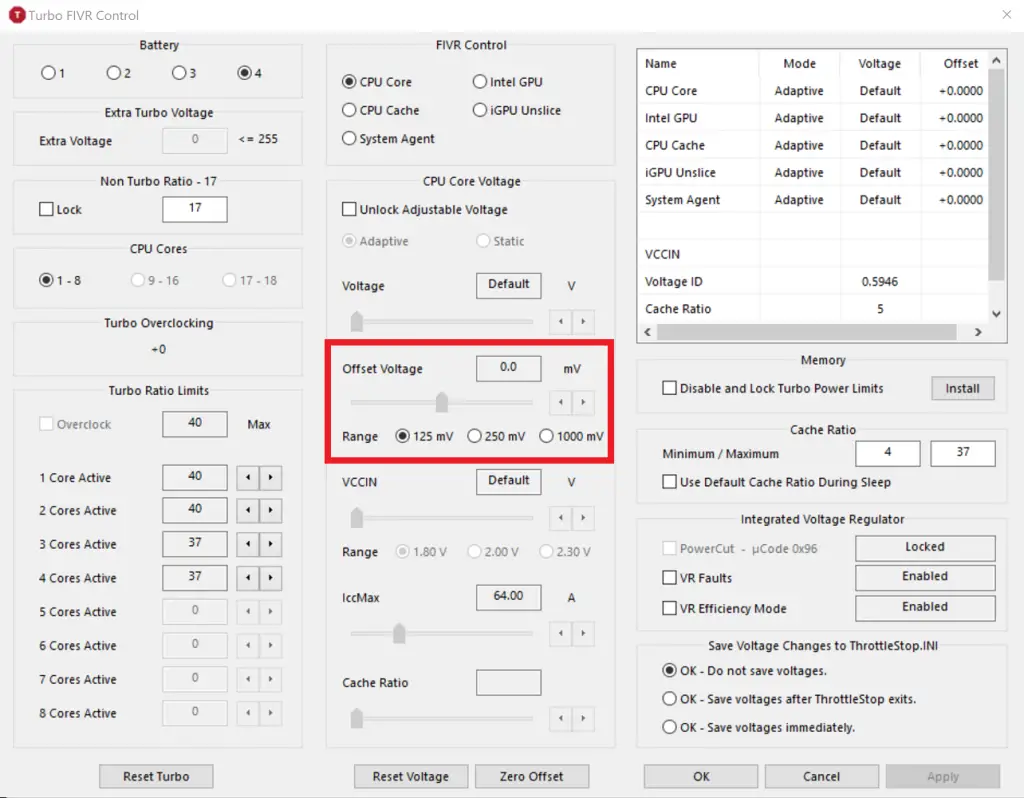 throttlestop undervolting