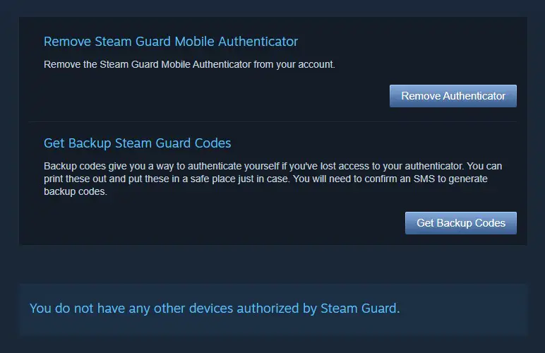Manage Steam Guard Deauthorize
