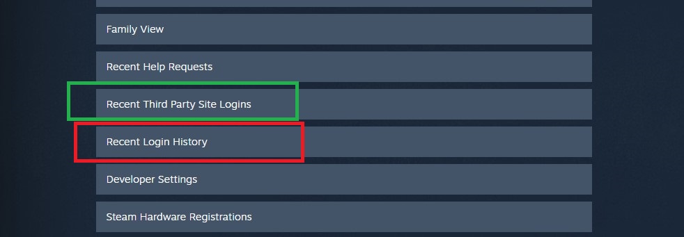 steam account data login history