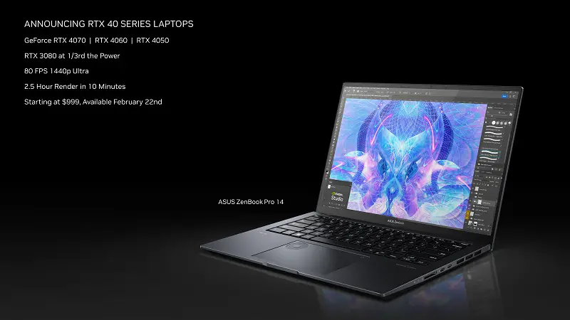 RTX 4070 4060 4050 laptops features
