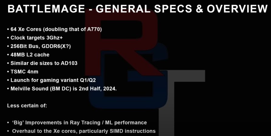 Battlemage BGM G10 Specs leak