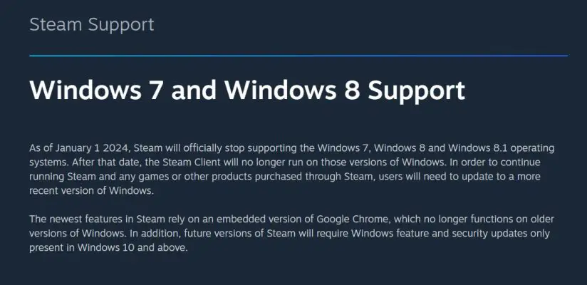 Steam support