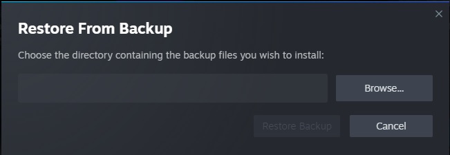 Restore from Backup